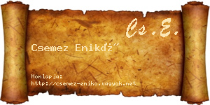Csemez Enikő névjegykártya